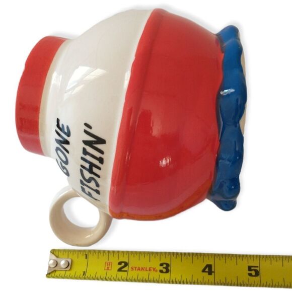 Fishing Lure Bobber Ceramic Mug Bigmouth Inc Gone Fishing Cup Tea Coffee 20oz - Picture 12 of 16
